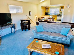 TV, fireplace, DVD player, offices