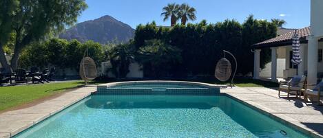 Outdoor pool, a heated pool
