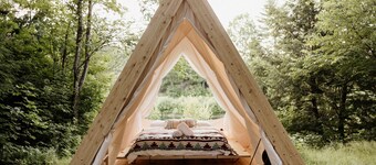 A-Frame Site 3 | Queen Bed | Pond View