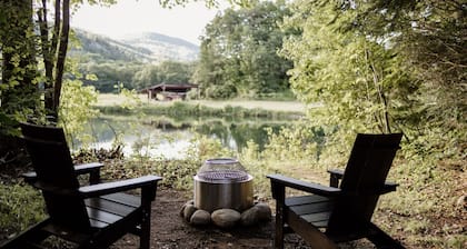 Safari Tent Site 7 | 1 Queen Bed & 1 Twin Bed | Pond View