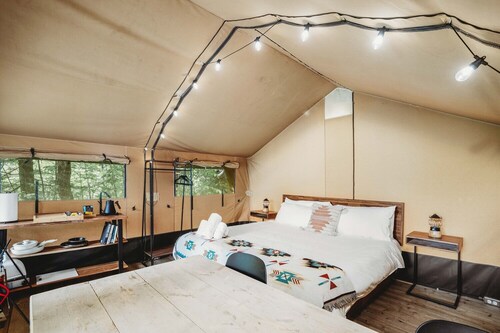 Safari Tent Site 11 | 1 King Bed  | Woods View
