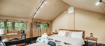 Safari Tent Site 11 | 1 King Bed  | Woods View