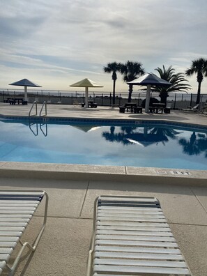 Outdoor pool, a heated pool