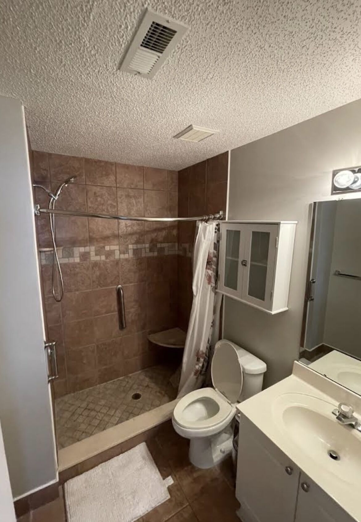 Combined shower/bathtub