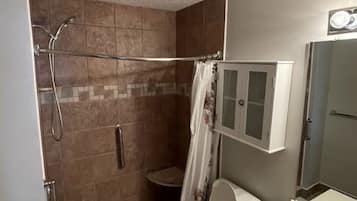 Combined shower/bathtub