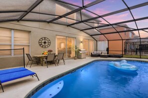 Outdoor pool, a heated pool