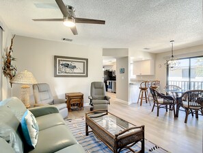 Smart TV, DVD player, books