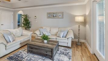 Smart TV, DVD player, books, video library