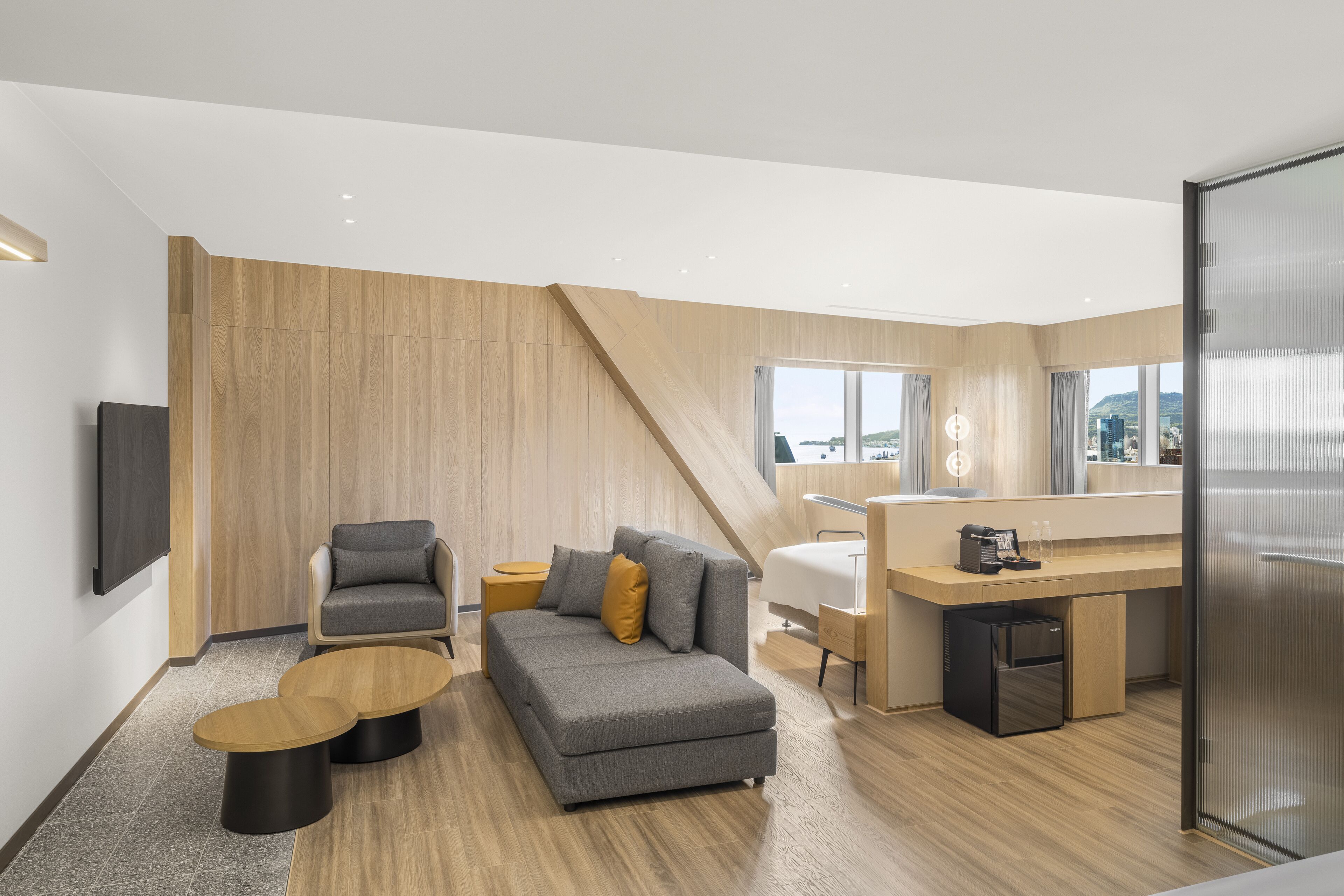 エクスクルーシブ スタジオスイート | ミニバー、セーフティボックス (室内)、ノートパソコン用作業スペース、遮光カーテン