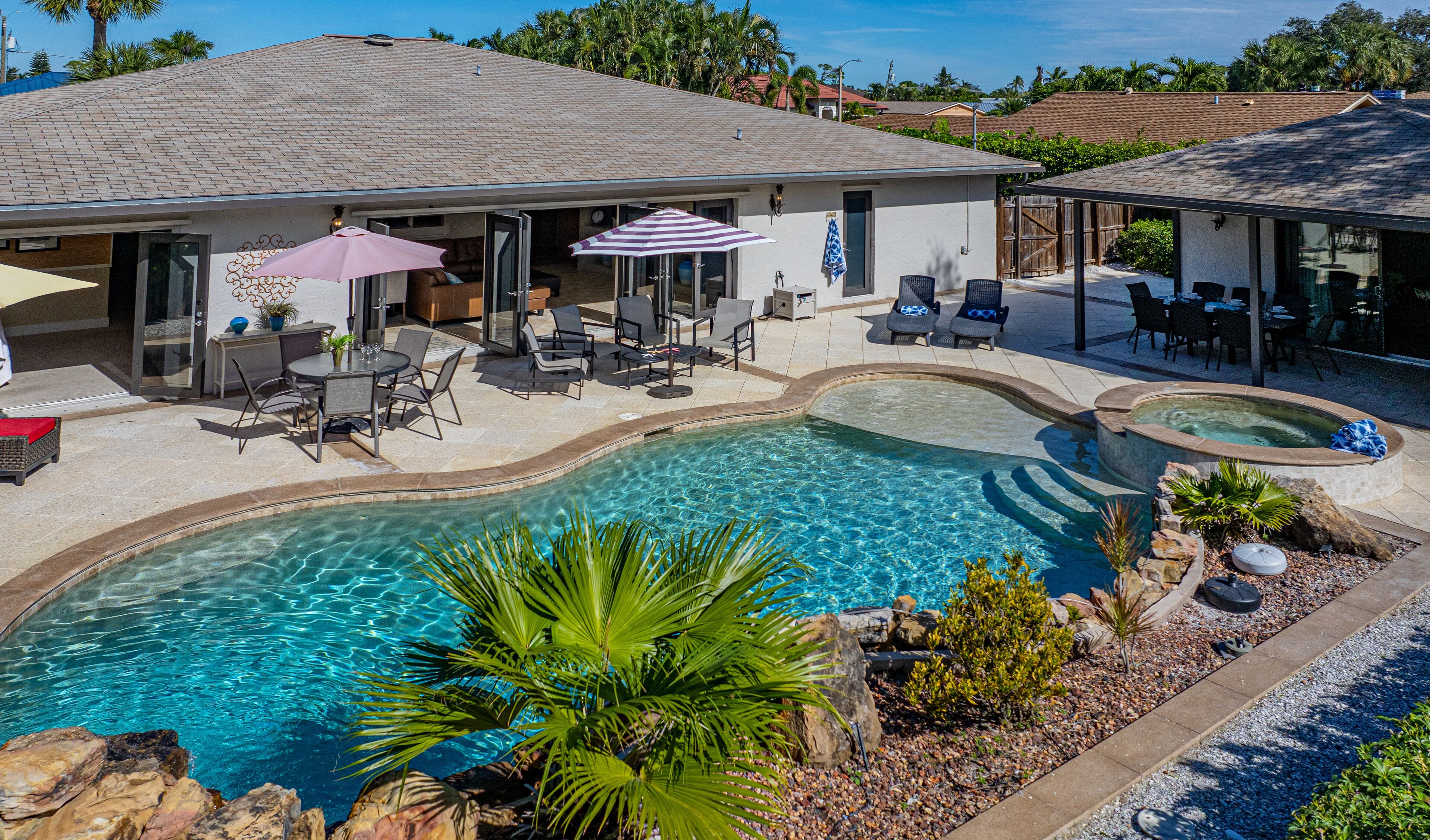 A heated pool