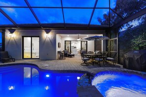 Indoor pool, a heated pool - Family Retreat 4BR w/ Pool & Spa in North Naples (Naples)