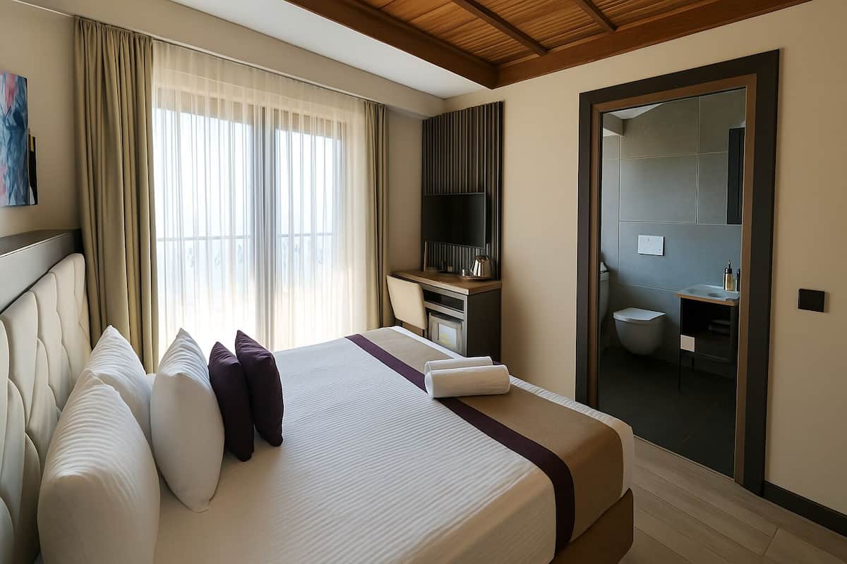 Signature Süit, Deniz Manzaralı | Kaliteli yatak takımı, minibar, odada kasa, masa