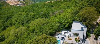 Villa with a pool and spa