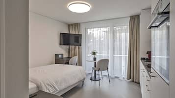 Basic Apartment | 1 phòng ngủ, bộ đồ giường cao cấp, két bảo mật tại phòng, bàn
