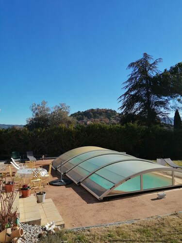Bedroom with WC bathroom swimming pool