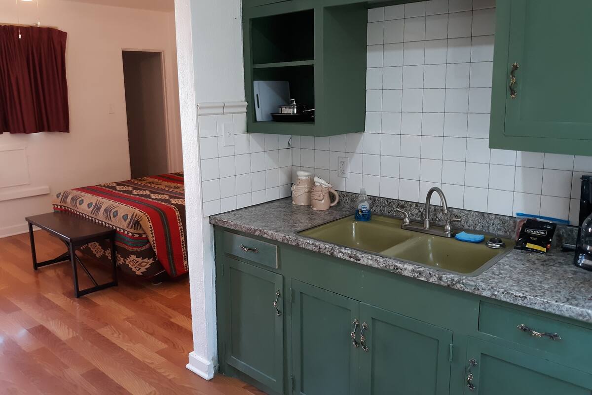Luxury KITCHEN Studio Suite w/Single Queen (No Pets) Mtn View | Living area | 43-inch Smart TV with digital channels