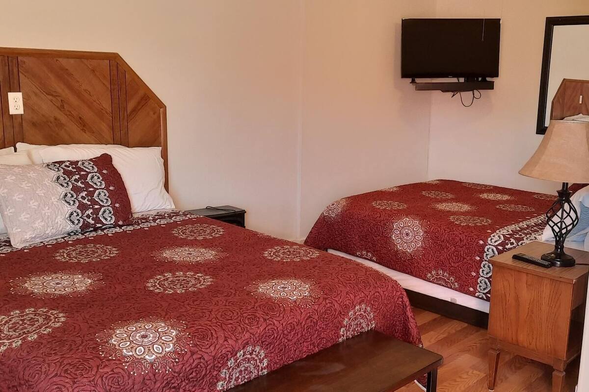 Luxury Double Queen w/ oversized chair (No Pets) Mtn View | Iron/ironing board, free WiFi, bed sheets