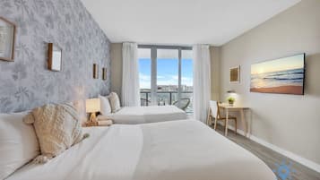 Desk, iron/ironing board, travel crib, WiFi