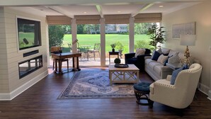 Villa, Multiple Beds, Kitchen, Garden View (49 Woodbine Villas) | Living area | TV - 49 Woodbine Villas at The Sea Pines Resort (Hilton Head Island)