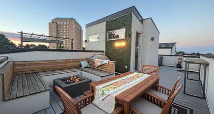 Modern Home w/ Rooftop Deck, Fireplace & Stunning City & Mountain Views