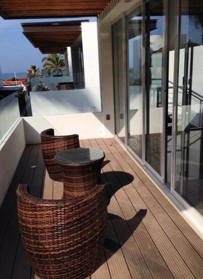 Luxurious Surf Resort in Pascuales Mexico - Room #4 Private - On the Beach