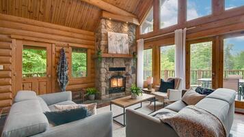 TV, fireplace, offices