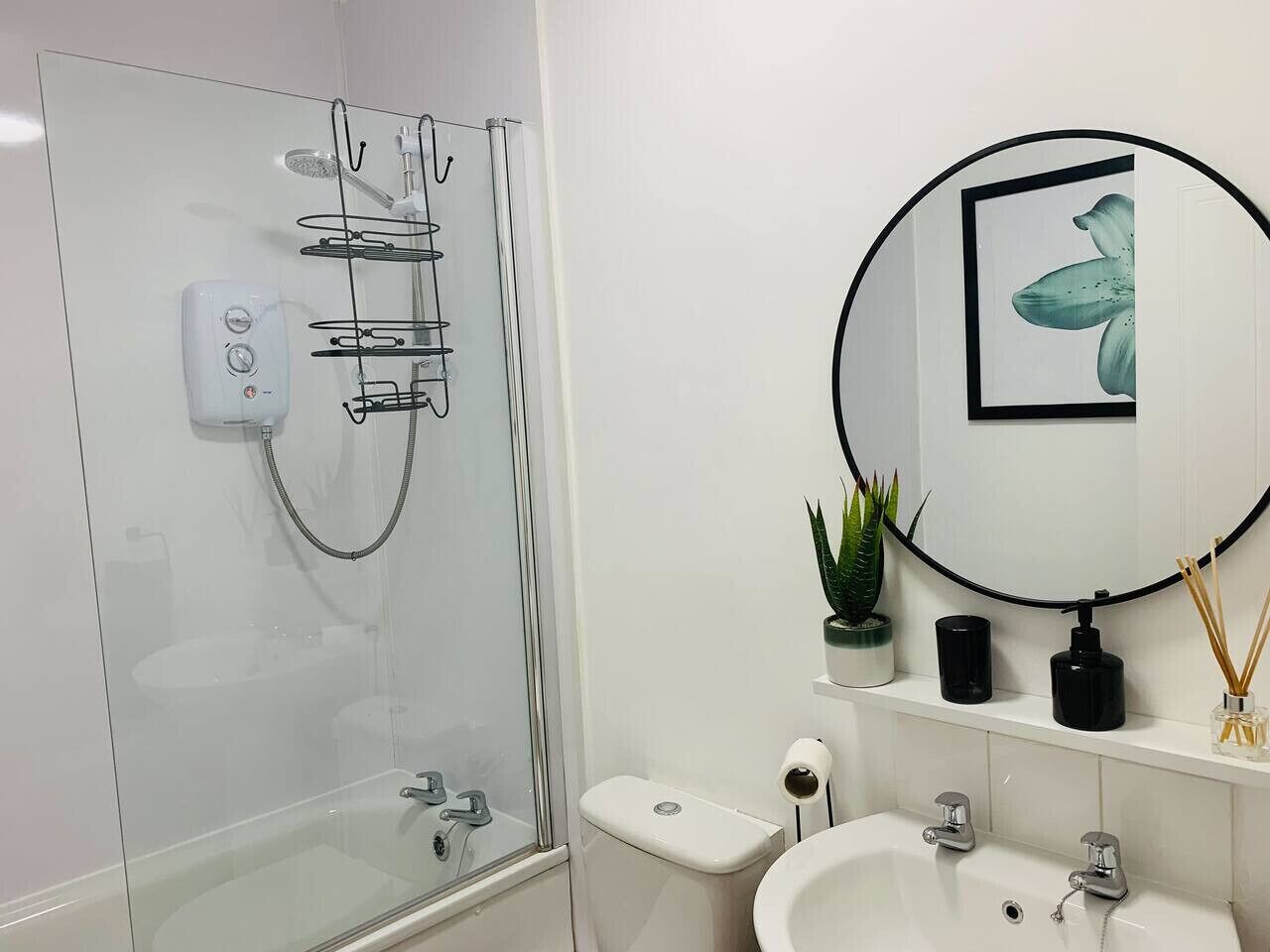 Shower, hair dryer
