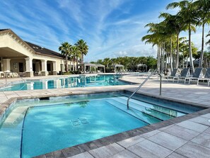 Outdoor pool, a heated pool