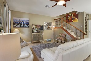 Smart TV, books, stereo, printers