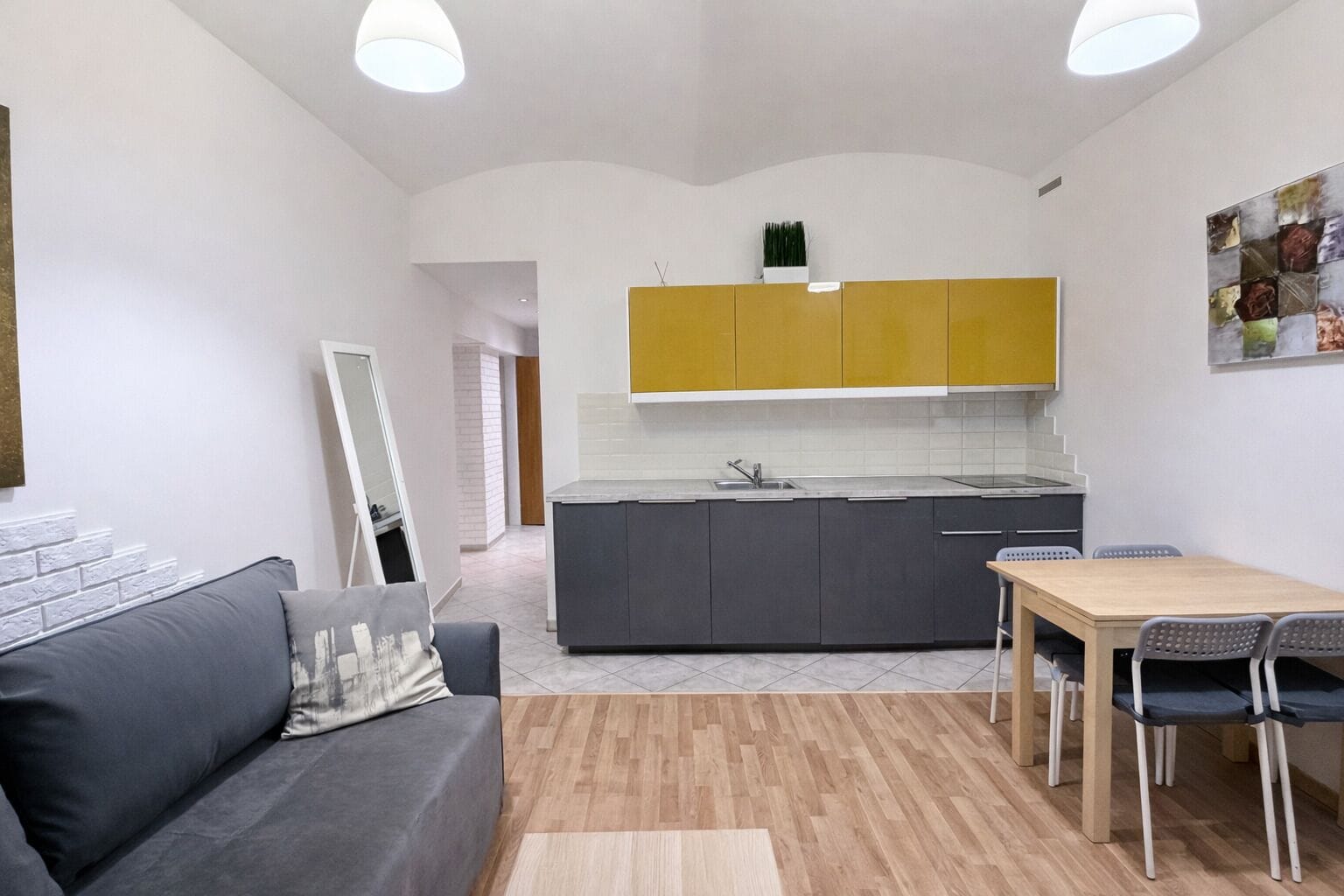 Classic Apartment, 1 Bedroom | Private kitchen | Fridge, microwave, stovetop, dishwasher