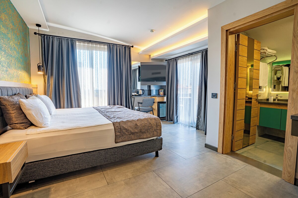 Habitación Deluxe con 1 cama doble o 2 individuales | Minibar, caja fuerte, cortinas opacas y sistema de insonorización