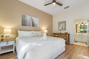3 bedrooms, in-room safe, iron/ironing board, travel crib