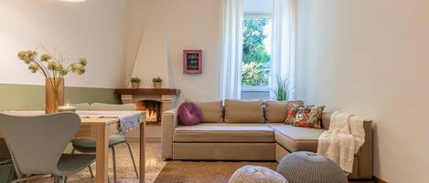 Televisión, chimenea