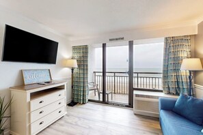 TV - Spectacular oceanfront condo with pool, hot tub, & beach access (Myrtle Beach)