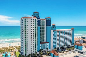 Exterior - Spectacular oceanfront condo with pool, hot tub, & beach access (Myrtle Beach)