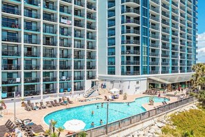 Indoor pool, a heated pool - Spectacular oceanfront condo with pool, hot tub, & beach access (Myrtle Beach)