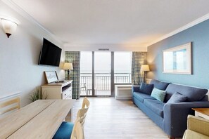 TV - Spectacular oceanfront condo with pool, hot tub, & beach access (Myrtle Beach)