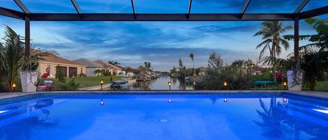 Outdoor pool, a heated pool