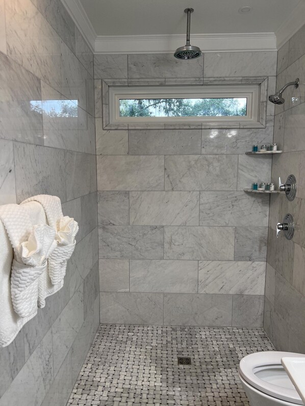 Hair dryer, towels