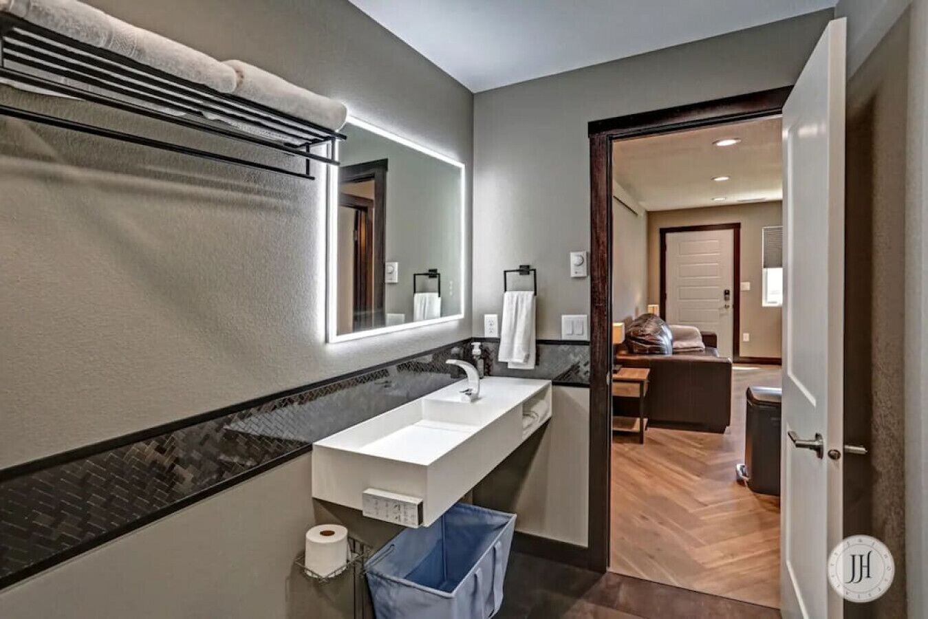 Hair dryer, towels