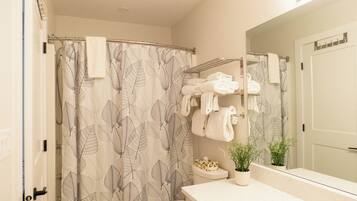 Hair dryer, towels