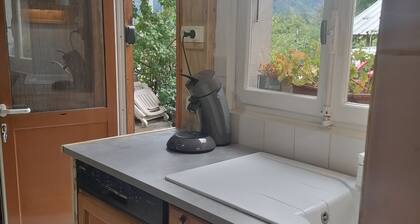 Small typical house 5 min from Morzine 2 bedrooms 1 double bed and 2 single beds/4 pers.