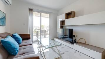 44-inch TV with cable channels