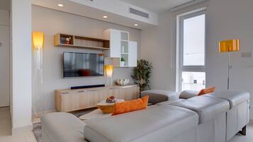 Televisión 44 pulgadas con canales de televisión por cable