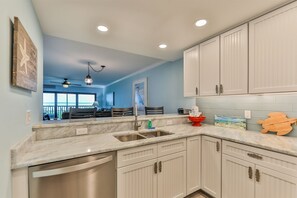 Fridge, oven, stovetop, dishwasher