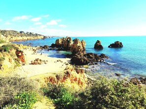 Beach nearby, sun loungers