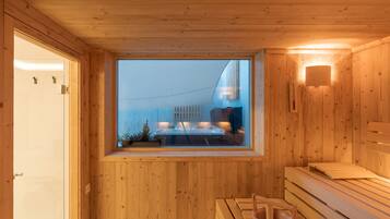 Sauna, hot tub, steam room