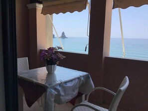 Apartment, 2 Twin Beds | Balcony - Immaculate Beachfront Apartment (Corfu)