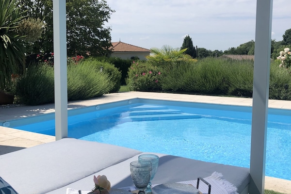 Piscine extérieure, piscine chauffée