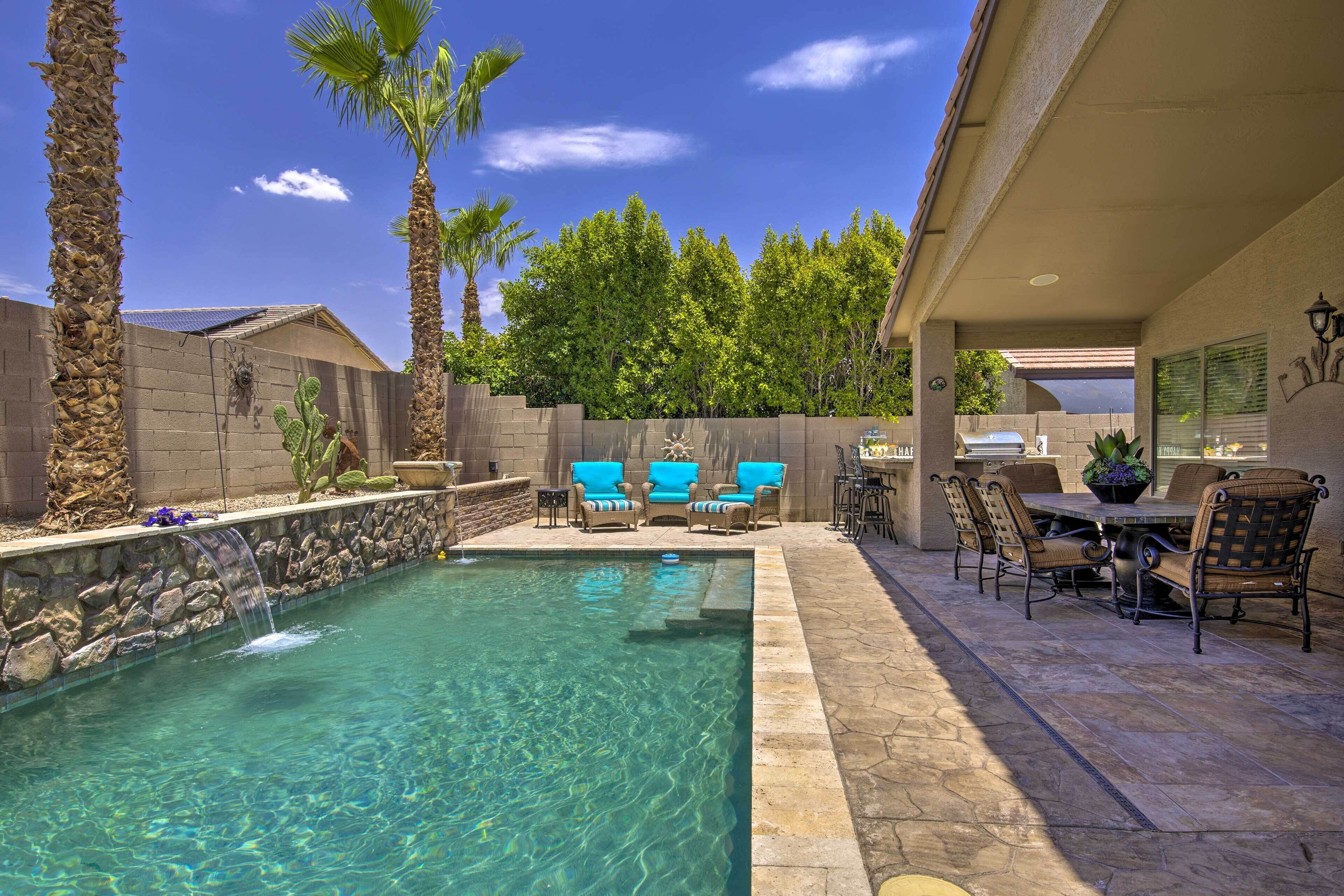 A heated pool